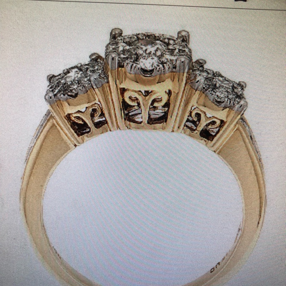 Affinity 1 cttw Genuine Diamond Yellow Gold sz 5.5 - Picture 7 of 7